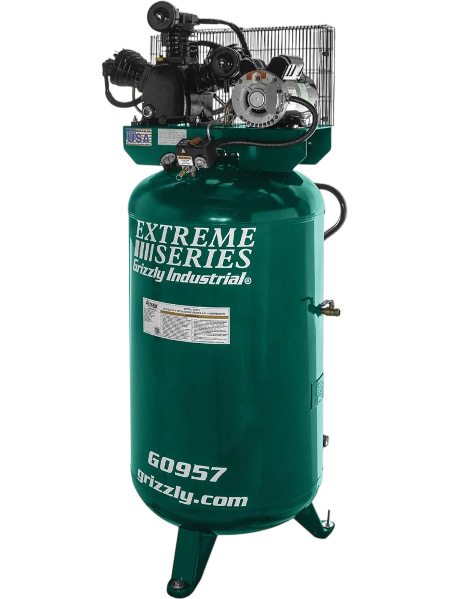 Grizzly G0957 Air Compressor 80-Gallon 5 HP Extreme Series New