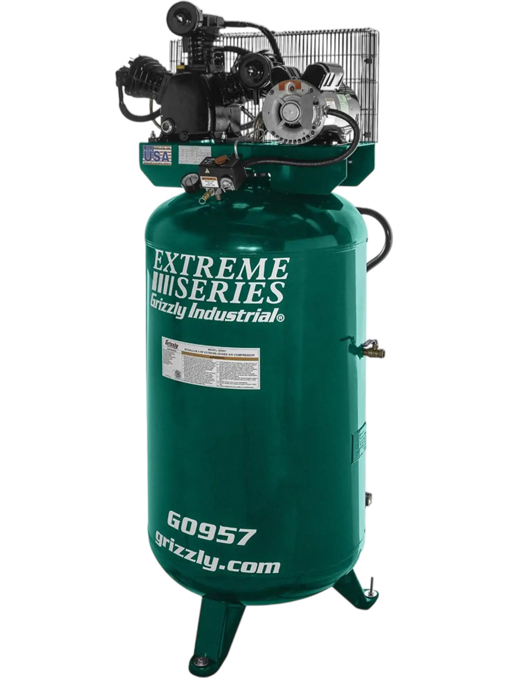 Grizzly G0957 - 80-Gallon 5 HP Extreme Series Air Compressor