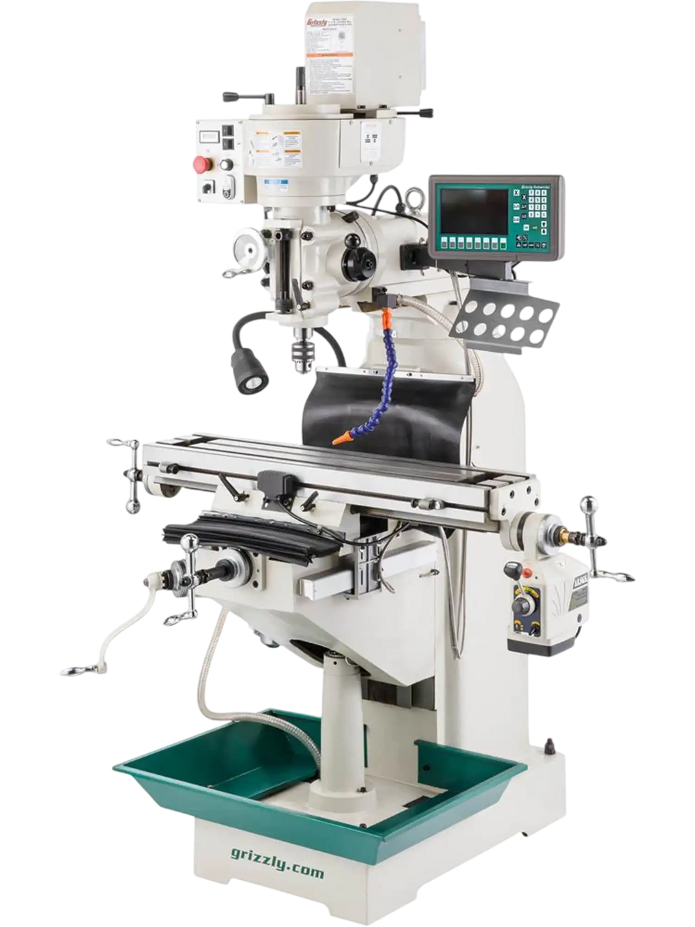 Grizzly G0961 - 8" x 36" Variable-Speed Knee Mill with Power Feed and DRO