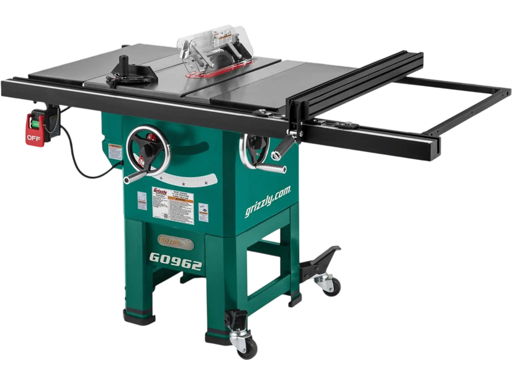 Grizzly G0962 - 10" 2 HP Open-Stand Hybrid Table Saw