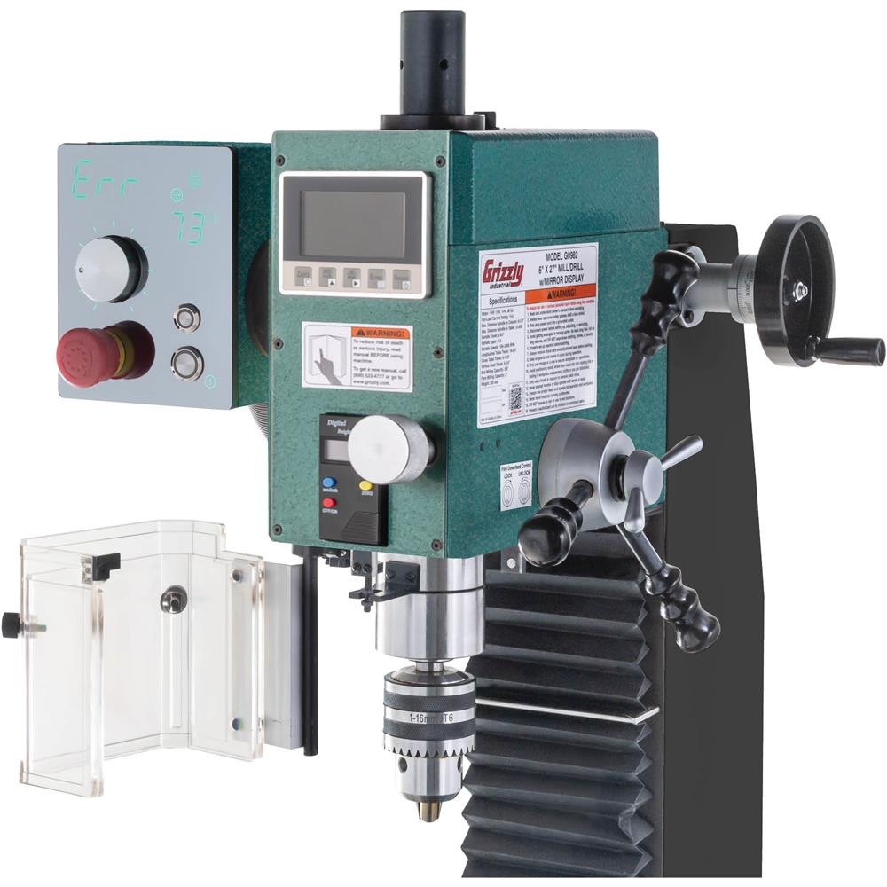 Grizzly G0983 - 6" x 27" Variable-Speed Mill/Drill, 3-Axis DRO & Power Feed
