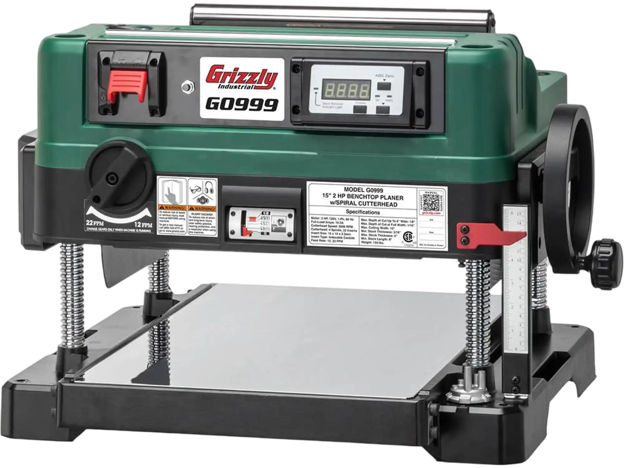 Grizzly G0999 Benchtop Planer 15