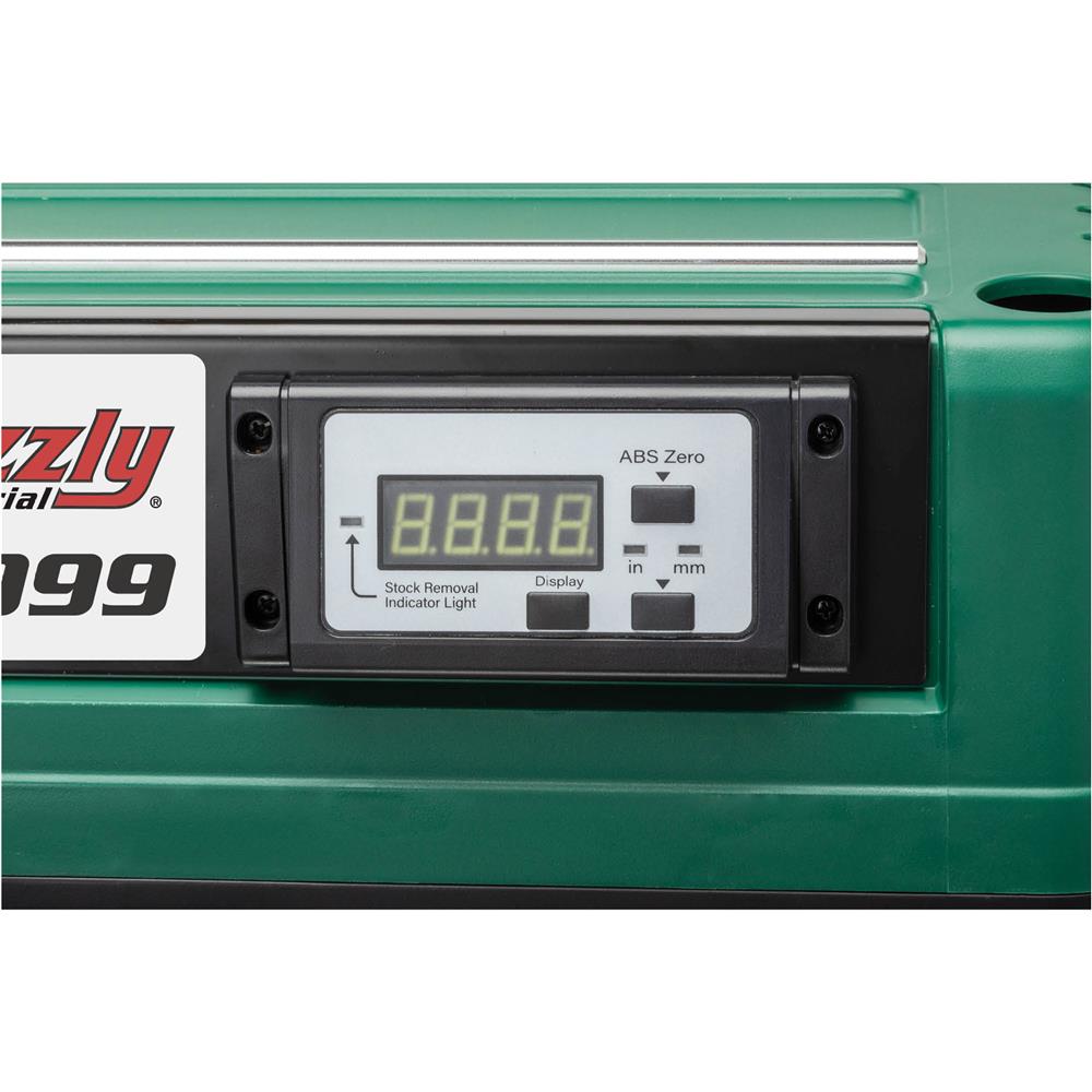Grizzly G0999 - 15" 2 HP Benchtop Planer with Spiral Cutterhead