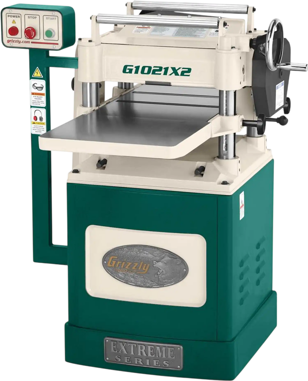 Grizzly G1021X2 - 15" 3 HP Extreme Series Planer w/ Helical Cutterhead