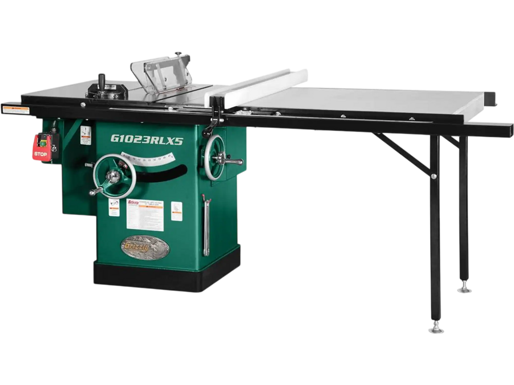 Grizzly G1023RLX5 - 10" 5 HP 240V Cabinet Table Saw with 7' Rails