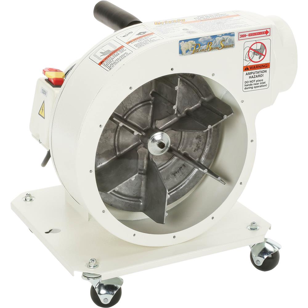 Grizzly G1163P - 1 HP Light Duty Dust Collector - Polar Bear Series