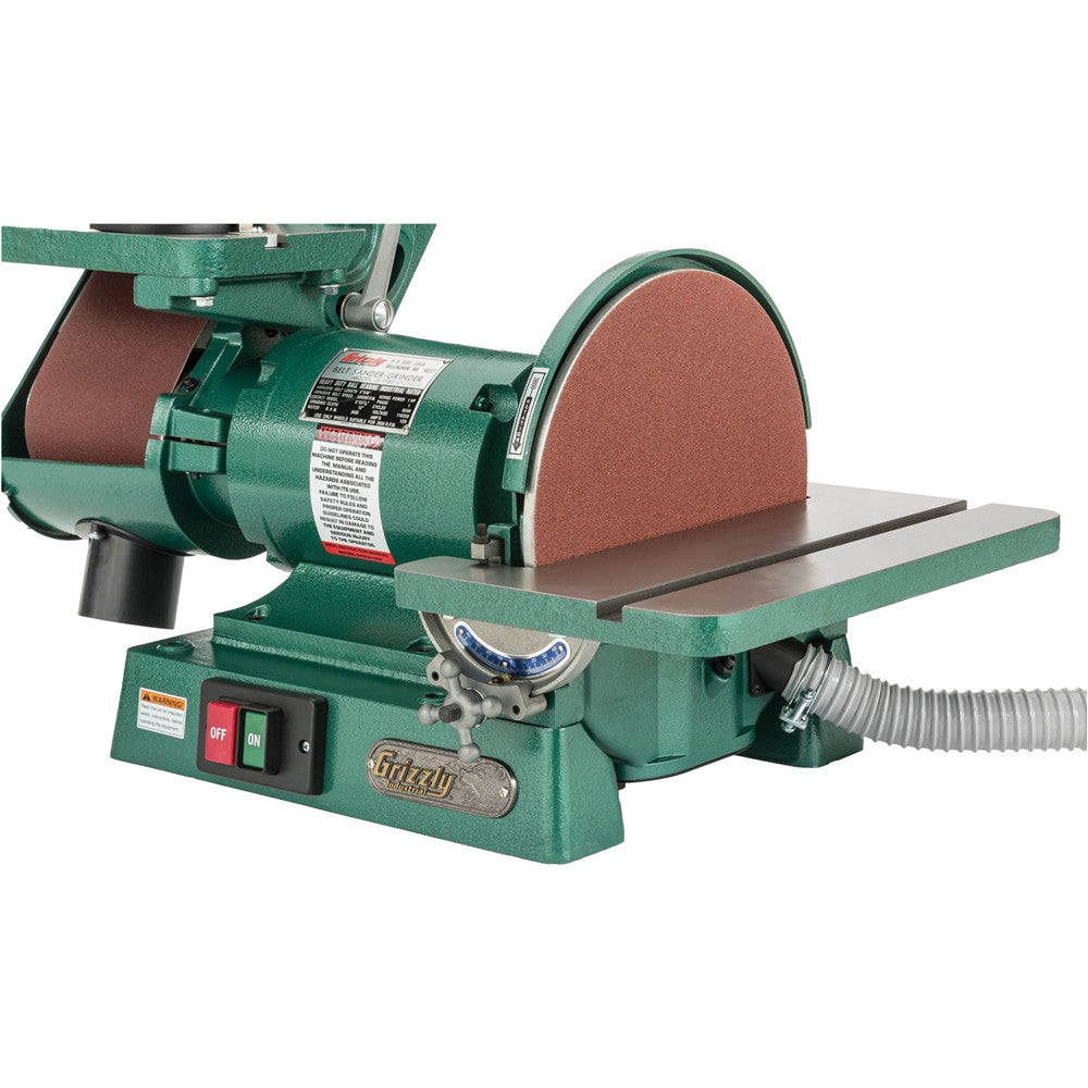 Grizzly G1183 - 6" x 48" Belt/12" Disc Combo Sander, 3450 RPM