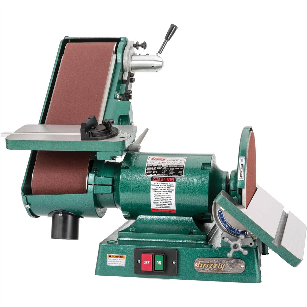Grizzly G1183 - 6" x 48" Belt/12" Disc Combo Sander, 3450 RPM