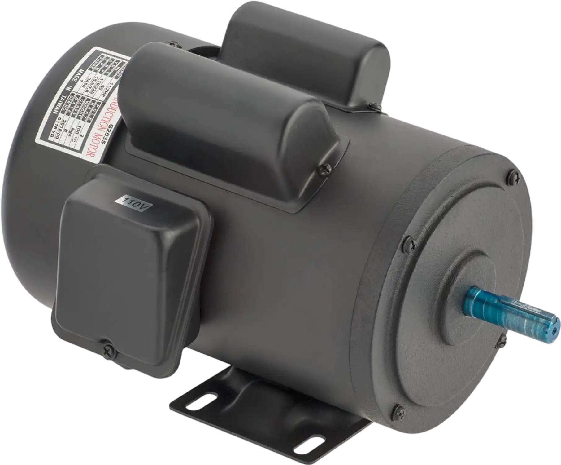 Grizzly G2535 Motor Heavy-Duty 1-1/2 HP Single-Phase 3450 RPM TEFC 110V/220V New