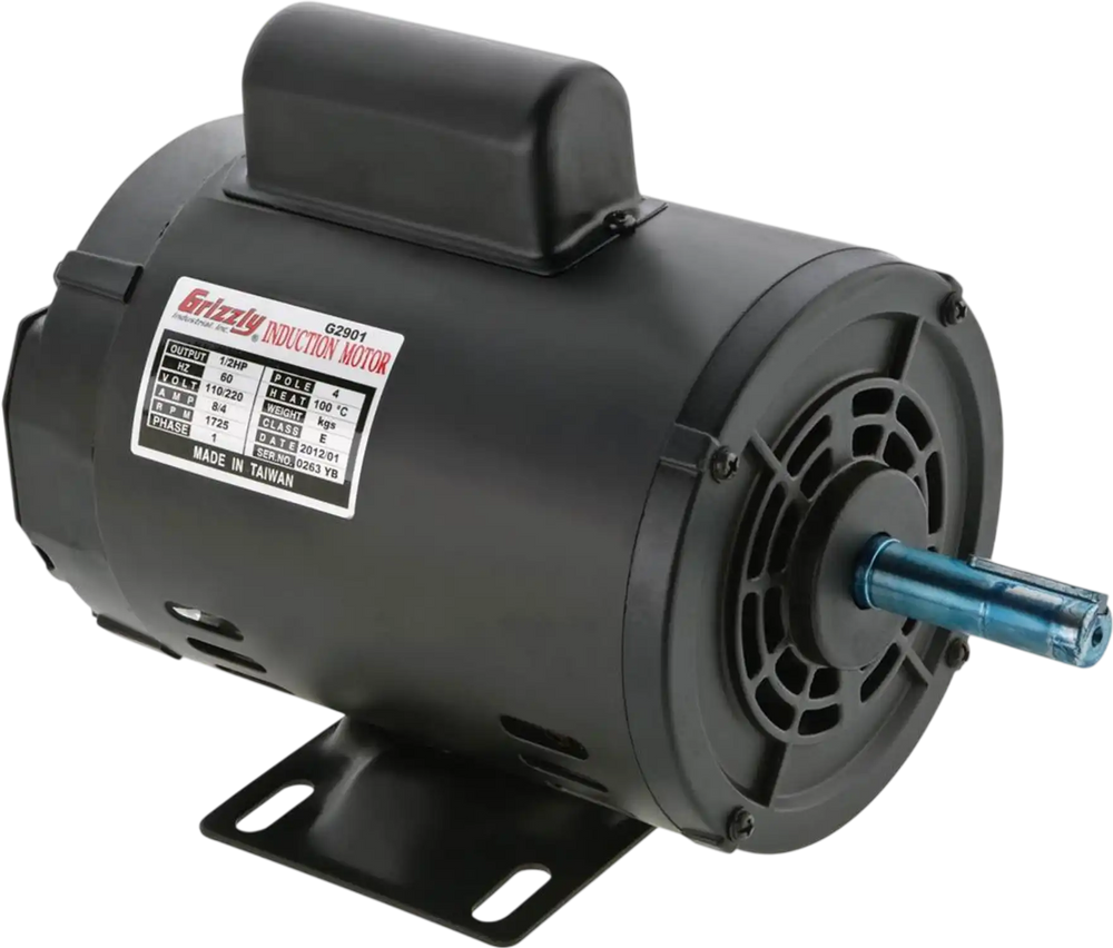 Grizzly G2901 - Motor 1/2 HP Single-Phase 1725 RPM Open 110V/220V