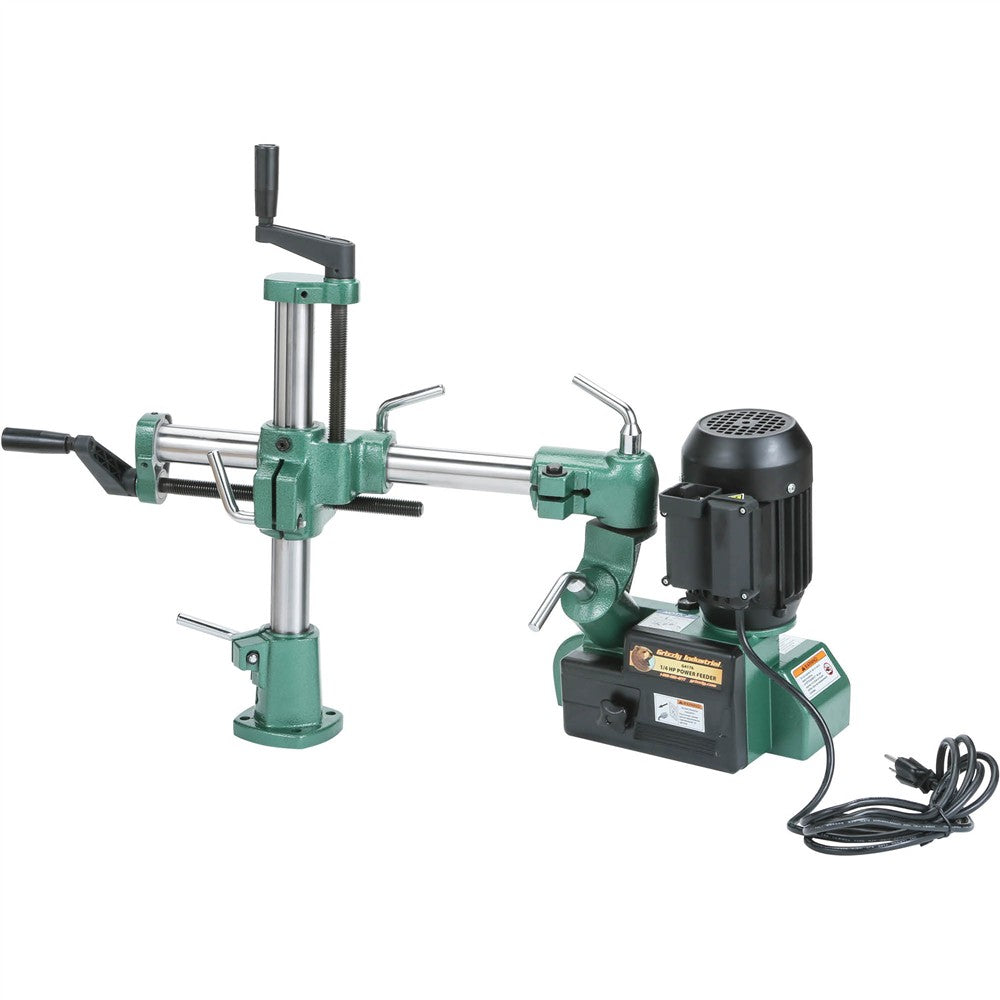 Grizzly G4176 - 1/4 HP 4-Speed 3-Roller Power Feeder, Single-Phase
