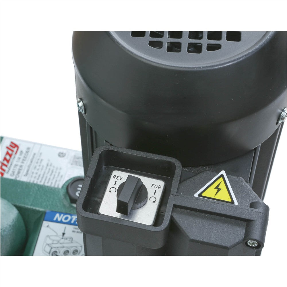 Grizzly G4176 - 1/4 HP 4-Speed 3-Roller Power Feeder, Single-Phase