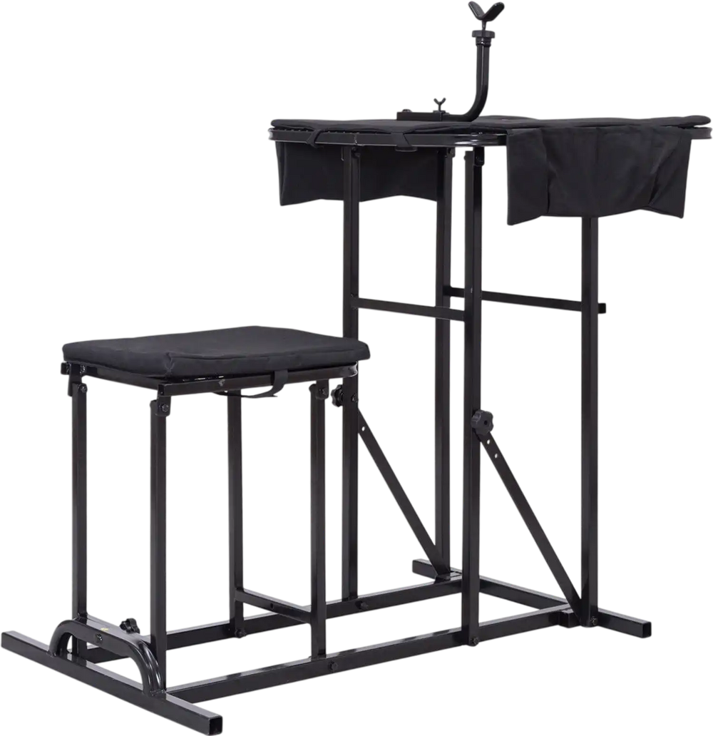 Foldable Shooting Bench with Adjustable Height Table