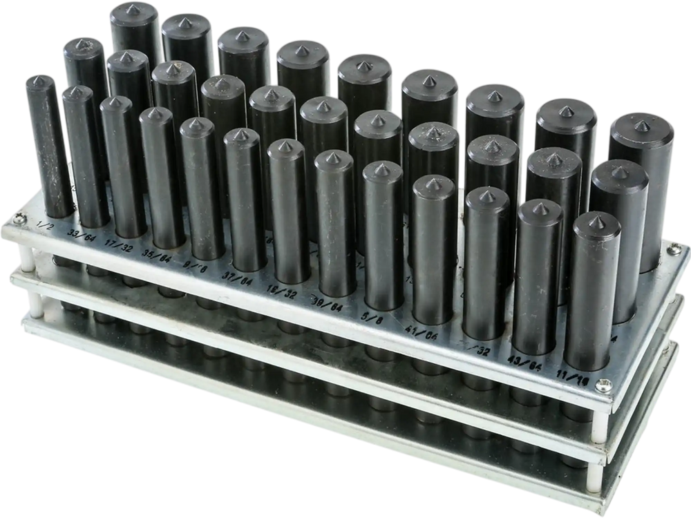 Grizzly G5652 - 33 Pc. Transfer Punch Set - 1/2" - 1"