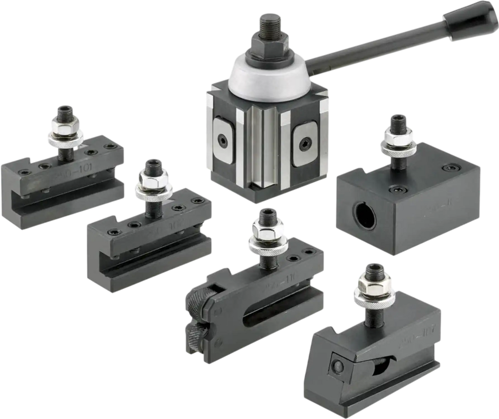 Grizzly G5689 - Quick Change Tool Post Set - 10" Swing