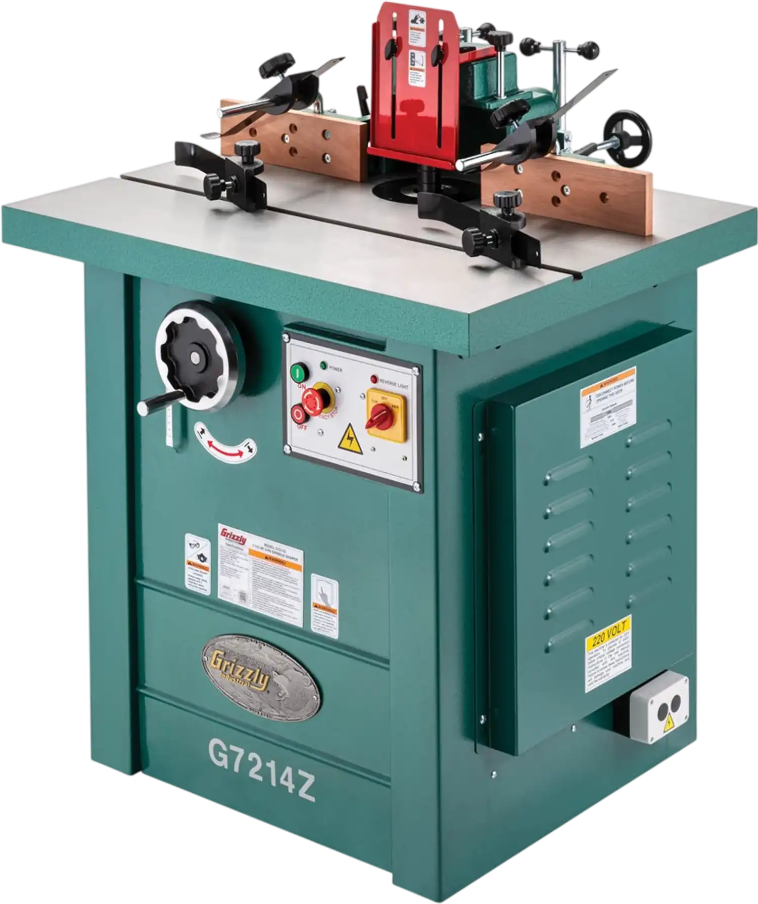 Grizzly G7214Z Spindle Shaper 7-1/2 HP 3-Phase New