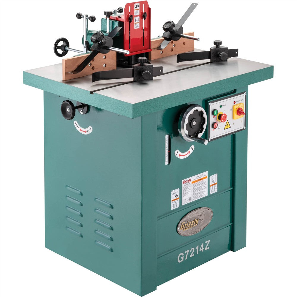 Grizzly G7214Z - 7-1/2 HP 3-Phase Spindle Shaper