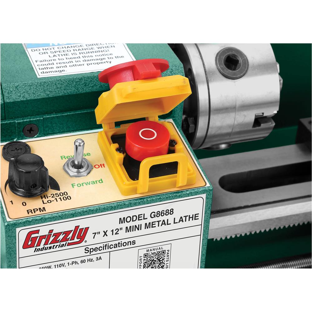 Grizzly G8688 - 7" x 12" Mini Metal Lathe