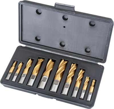 Grizzly G9763 Square Ends HSS TiN Coated 2 & 4 Flute End Mills 10 pc Set New