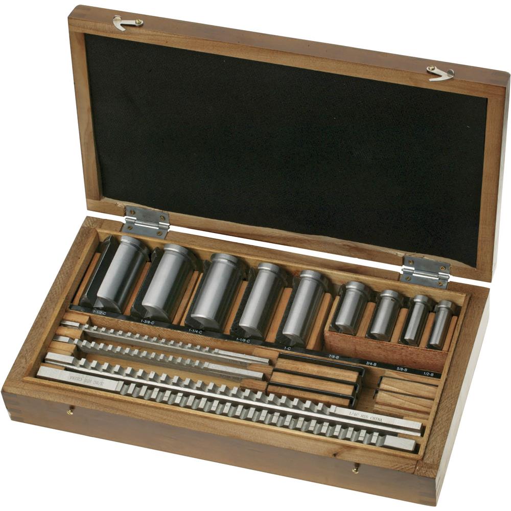 Grizzly G9774 - Keyway Broach Sets - 18 pc. HSS