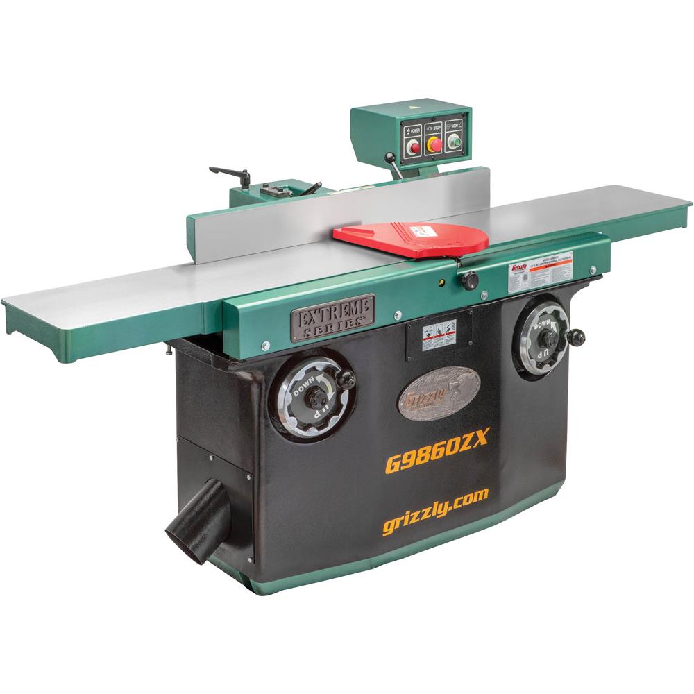 Grizzly G9860ZX - 12" x 80" Z Series Jointer w/ Spiral Cutterhead