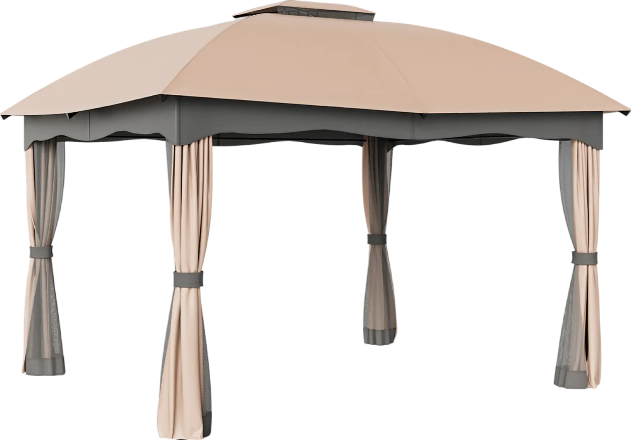 Costway Gazebo Canopy 12 x 10 Ft Heavy Duty Steel Double Vented New