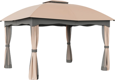 Costway Gazebo Canopy 12 x 10 Ft Heavy Duty Steel Double Vented New