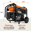 Generac GP8000E 8000W/10,000W Generator Gas PowerRush with CO Sense Electric Start 7715 RFB
