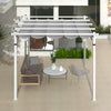 Outdoor Pergola with Retractable Canopy and Aluminum Frame-Gray - Gallery View 1 of 12