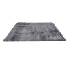 Soft gray 4x6 feet shag rug with non-slip grip dots, perfect for living room or bedroom decor and easy to maintain.