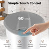 Towel warmer bucket with touch control, 60 minutes auto shut off, gray, ideal for heating towels and bathrobes.