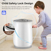 Child-safe towel warmer bucket in gray with auto shut off, designed for efficient heating and family safety.