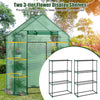 Portable 4-tier walk-in greenhouse featuring 8 rust-resistant shelves for optimal plant growth and sunlight exposure.