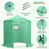 Walk-in hexagonal greenhouse with a dome top, PE cover, and strong metal frame for optimal plant growth and ventilation.