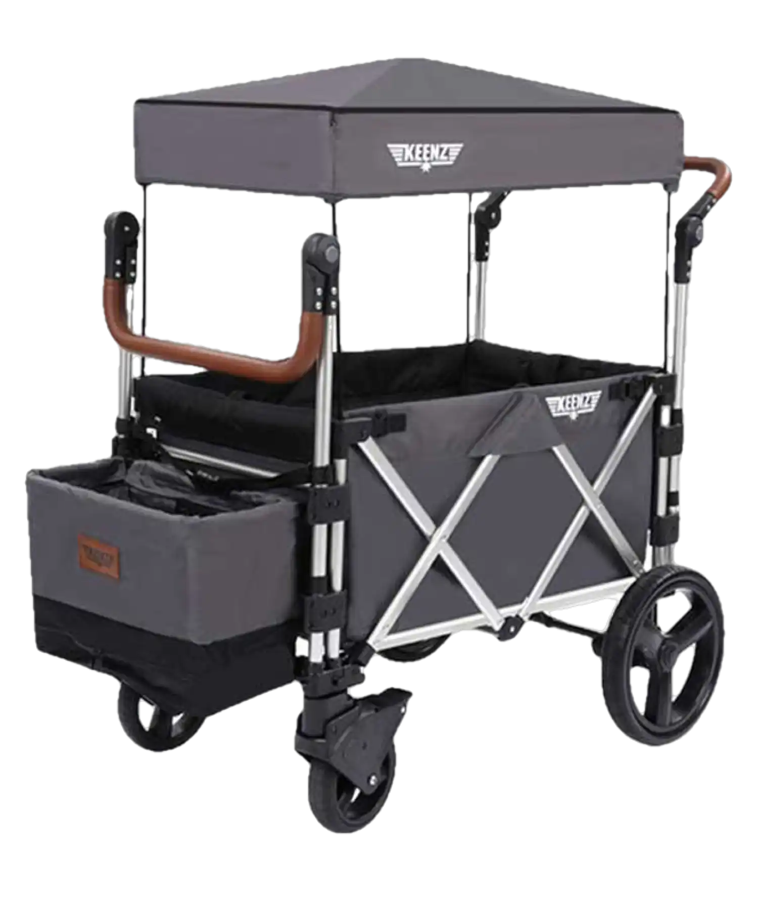 Keenz 7s 5-Point Harness Light Weight Stroller Wagon with Canopy Grey New