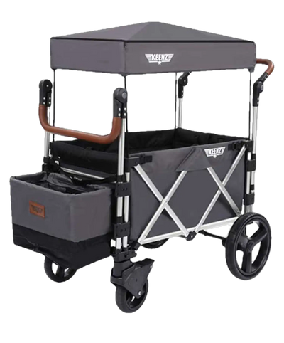 Keenz 7s 5-Point Harness Light Weight Stroller Wagon with Canopy Grey New