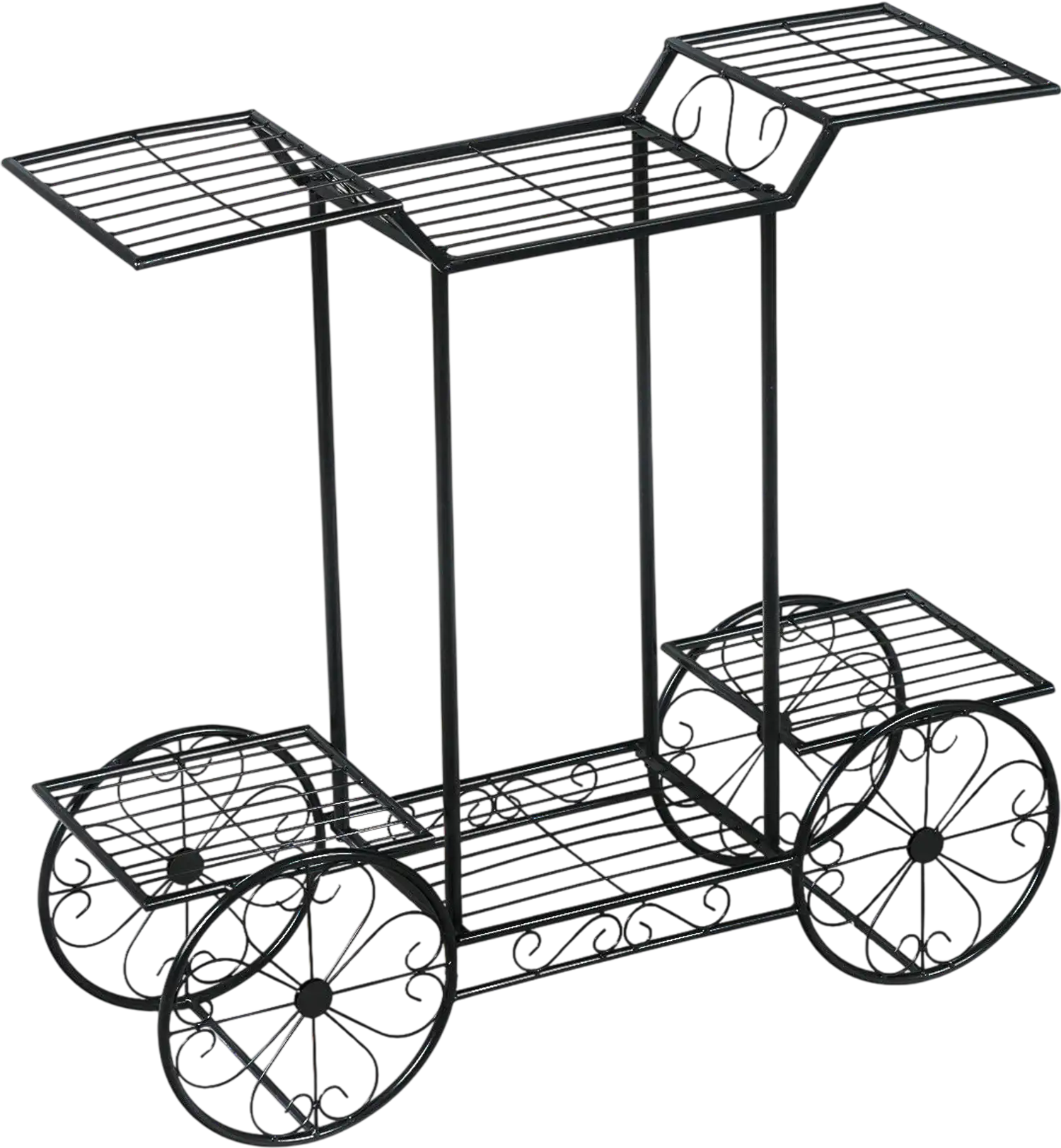 Costway 6-Tier Garden Cart Flower Pot Plant Stand Display Holder 81340975 New