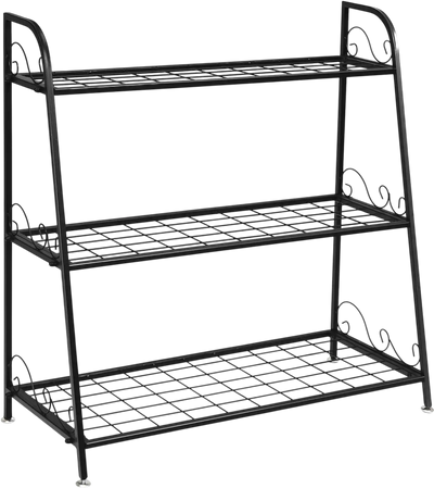 Costway 3-Tier Metal Plant Stand Display Rack Shelf 35462710 New