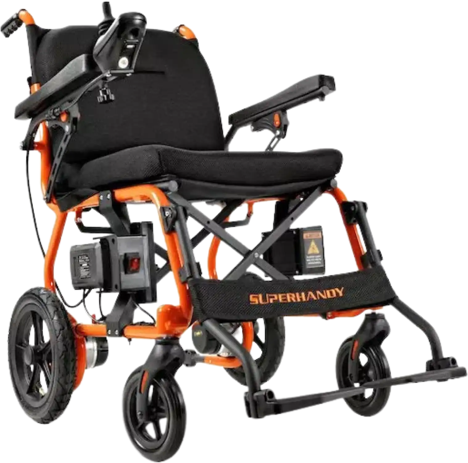 Super Handy GUT166 GoRide 2 Foldable Electric Wheelchair Zero Turn 48V 2Ah 250W Dual Motor 4 Mile Range 330 Lbs New