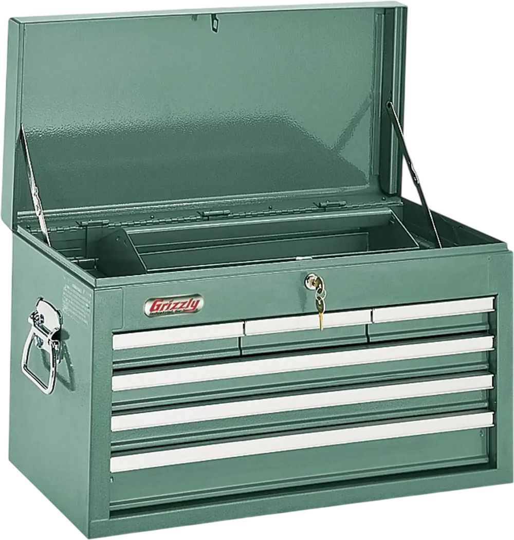 Grizzly H0838 - 6-Drawer Top Tool Chest with Ball Bearing Slides
