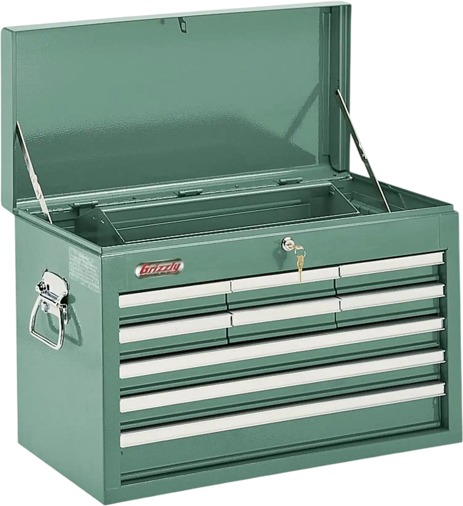 Grizzly H0839 Tool Box 9-Drawer Top Chest with Ball Bearing Slides New