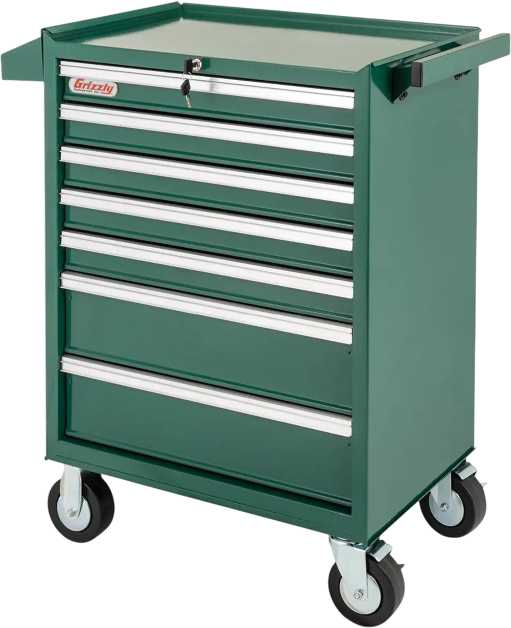 Grizzly H0842 - 7-Drawer Tool Cabinet with Ball Bearing Drawer Slides