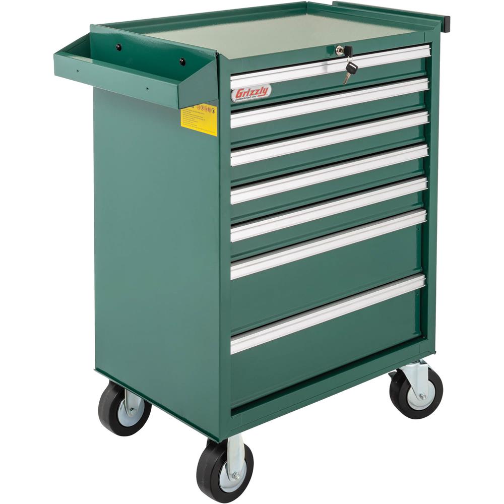 Grizzly H0842 - 7-Drawer Tool Cabinet with Ball Bearing Drawer Slides