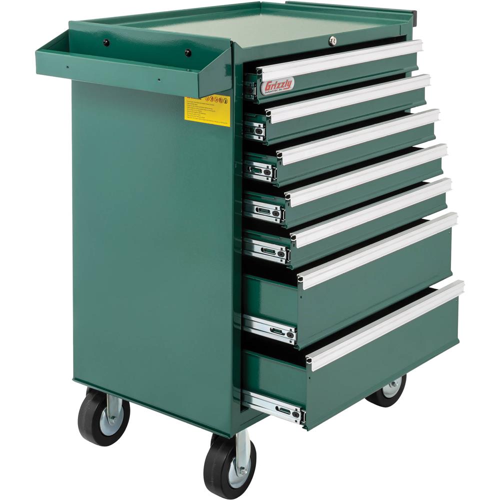 Grizzly H0842 - 7-Drawer Tool Cabinet with Ball Bearing Drawer Slides