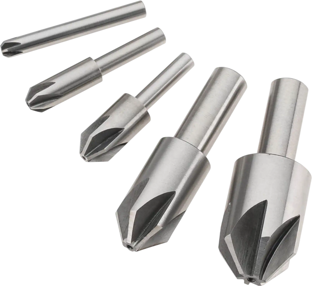 Grizzly H2995 - 5 pc. 6 Flute Countersink Set - 82 Degrees