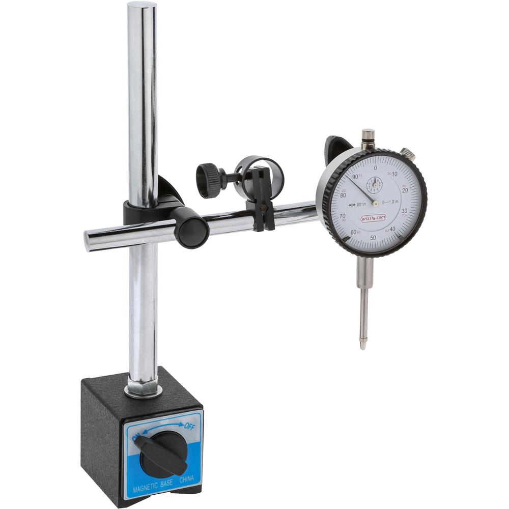 Grizzly H3022 - Magnetic Base, Dial Indicator, Caliper Combo Pk.