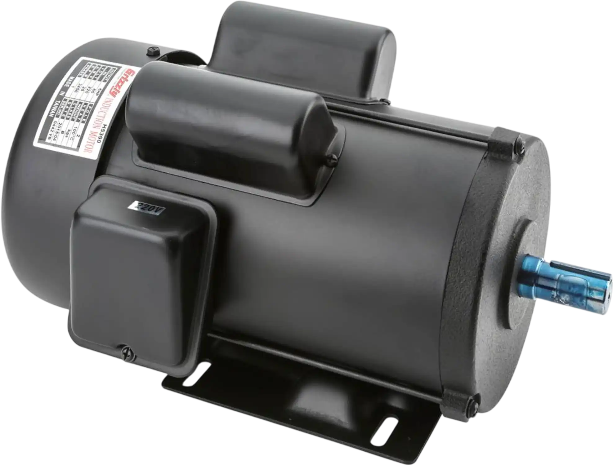 Grizzly H5390 Motor 5 HP Single-Phase 3450 RPM TEFC 220V New