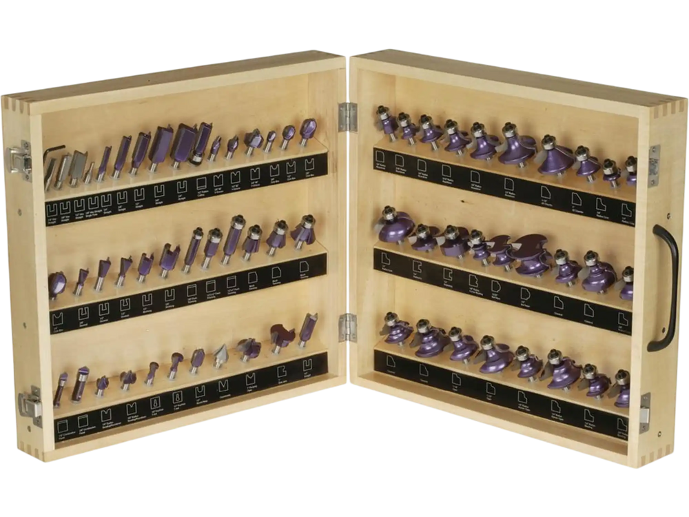 Grizzly H5542 - Super 66 Pc. Router Bit Set, 1/4" Shank