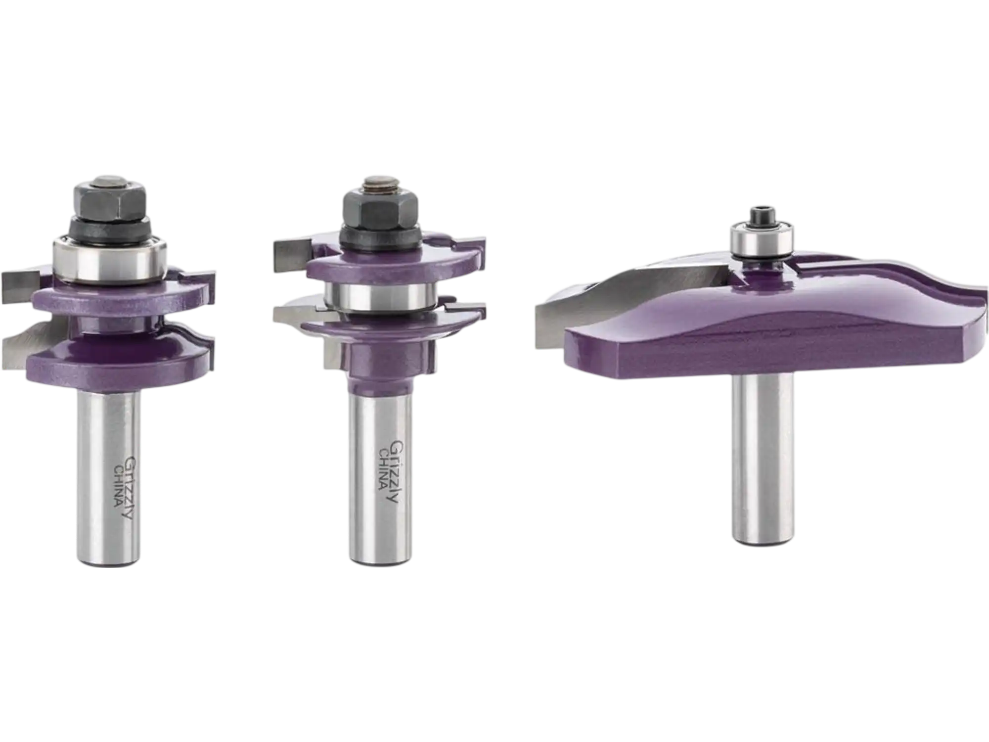 Grizzly H5550 Router Bit Set Panel Bit 3 Pc 1/2