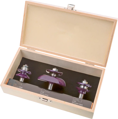 Grizzly H5551 Router Bit Set Panel Bit 3 Pc Set w/ Undercutter 1/2